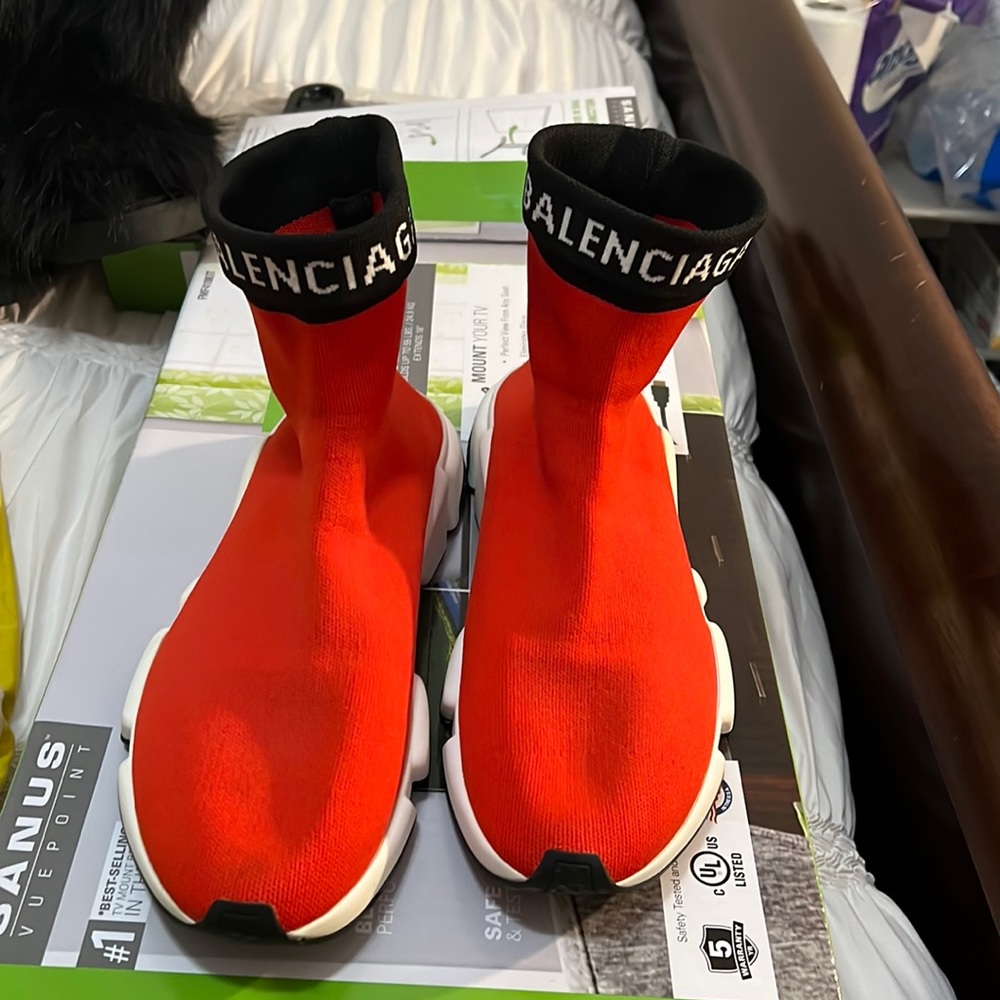 Red Balenciaga Sock Sneakers